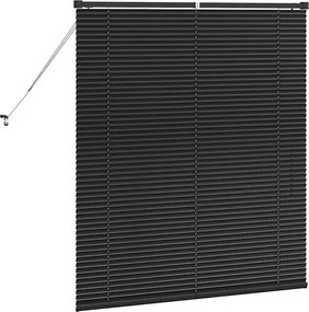 vidaXL Βενετσιάνικες Ρόδες Μαύρο 130 x 110 εκ Αλουμίνιο