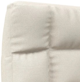 vidaXL Καρέκλα Δαπέδου Πτυσσόμενη Κρεμ Υφασμάτινη