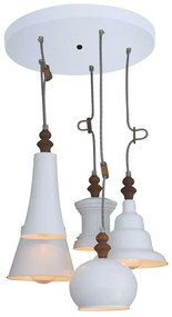 Φωτιστικό Οροφής Trixy HL-052S-5P 77-2748 45x45x110cm 5xE27 60W White-Brown Homelighting