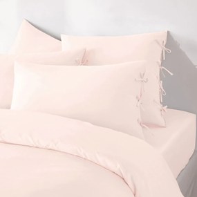 Βαμβακερή μονόχρωμη μαξιλαροθήκη με φιογκάκια, Scénario