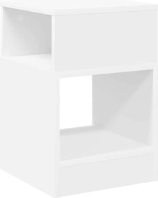 vidaXL End Table 2 pcs Λευκό 30,5 x 30 x 45 εκ Επεξεργασμένο ξύλο