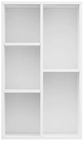 vidaXL Ραφιέρα / Βιβλιοθήκη Λευκή 50 x 25 x 80 εκ. από Μοριοσανίδα