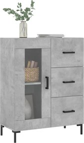 vidaXL Ντουλάπι Γκρι Σκυροδέματος 69,5x34x90 εκ. Επεξεργασμένο Ξύλο