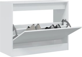 vidaXL Παπουτσοθήκη Λευκή 80x34x63 εκ. από Επεξεργασμένο Ξύλο
