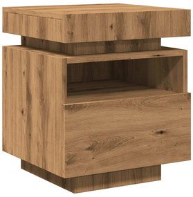 Κομοδίνο με φώτα LED Artisan Oak 40x39x48,5 cm 857660