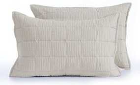 Ζεύγος Μαξιλαροθήκες Καπιτονέ (52x72) Nef-Nef Homeware Elements Olympia Stone