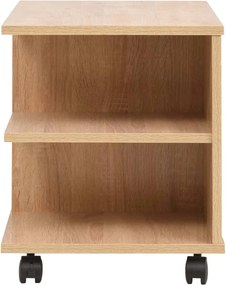 vidaXL Ραφιέρα με Ρόδες Χρώμα Δρυός 50 x 35 x 42 εκ.