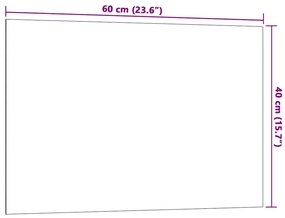 vidaXL Πίνακας Επιτοίχιος Μαγνητικός Λευκός 60 x 40 εκ. Ψημένο Γυαλί