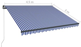 ΤΕΝΤΑ ΣΥΡΟΜΕΝΗ ΧΕΙΡΟΚΙΝΗΤΗ ΜΕ LED ΜΠΛΕ / ΛΕΥΚΟ 450 X 300 ΕΚ. 3051270