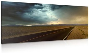Εικόνα δρόμου στη μέση της ερήμου - 100x50