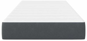vidaXL Στρώμα Κρεβατιού με στρώμα Γκρι 100 x 200 cm ύφασμα
