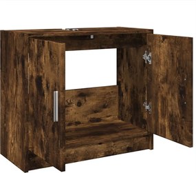 vidaXL Ντουλάπι Νιπτήρα Καπνιστή Δρυς 63x29x55 εκ. Επεξεργασμένο Ξύλο