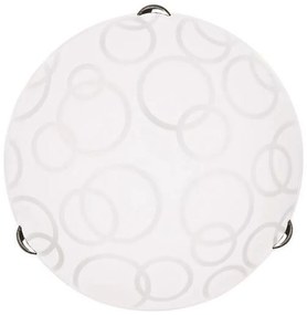 Πλαφονιέρα Τοίχου "LEIA" 1xE27 Λευκό/Νίκελ EUROLAMP 145-22401