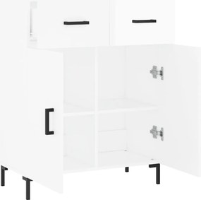 vidaXL Ντουλάπι Γυαλιστερό Λευκό 69,5x34x90 εκ. Επεξεργασμένο Ξύλο