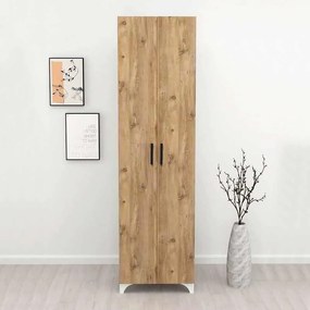 Ντουλάπα - Παπουτσοθήκη μελαμίνης Lilly Megapap χρώμα pine oak 49x32x170εκ.