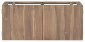 Ντουλάπι Μπάνιου Επιτοίχιο 90 x 39 x 40 εκ. από Μασίφ Ξύλο Teak - Καφέ
