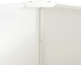vidaXL Γλάστρα Λευκό 120 x 120 x 50 εκ Ατσάλι