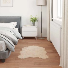 vidaXL Χαλί από τεχνητό πρόβειο δέρμα TAFALLA Μπεζ 60 x 90 cm