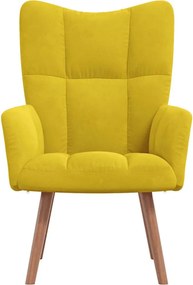 vidaXL Πολυθρόνα Relax Κίτρινο Μουσταρδί Βελούδινη