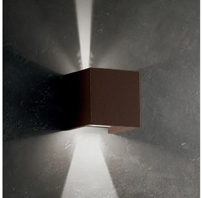 Απλίκα Φωτιστικό Τοίχου LED 6,5W IP54 3000K Cubetto Zafferano-LD0052R3-Καφέ LD0052R3