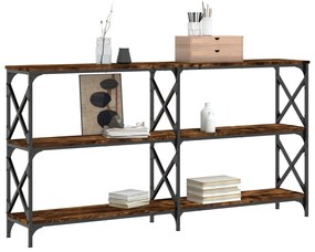 vidaXL Τραπέζι Κονσόλα Καπνιστή Δρυς 156x28x80,5εκ. Επεξεργασμένο Ξύλο