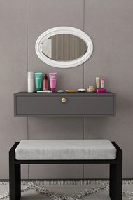 Stewehome Μοντέρνα κονσόλα με ντουλάπι από σανίδα μελαμίνης 80x18x18 cm