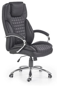 Καρέκλα γραφείου Houston 1387, Μαύρο, 116x67x76cm, 19 kg, Με ρόδες, Με μπράτσα, Μηχανισμός καρέκλας: Κλίση | Epipla1.gr