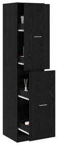 vidaXL Apothecary cabinet Μαύρη Βελανιδιά 40x41x174.5 εκ. Μηχανικής Ξυλείας