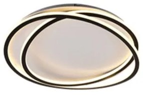 Πλαφονιέρα Φωτιστικό Οροφής LED 76W Μαύρο 3CCT Dimmable 42037-Black Inlight  42037-Black Μαύρο