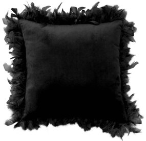 Βελουτέ Διακοσμητικό Μαξιλάρι (40x40) L-C Marlina Noir 1609664