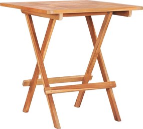 vidaXL Σετ Επίπλων Mπιστρό 3 τεμ. Μασίφ Ξύλο Teak με Κρεμ Μαξιλάρια