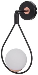 WALL SCONCE HANGING DROP WITH WHITE GLOBE 22x20x43Hcm. 22x20x43 εκ.