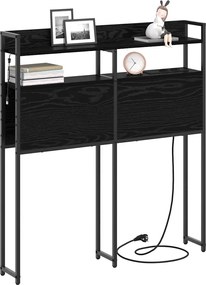 vidaXL Κεφαλάρι Αποθήκης με ράφι Μαύρη δρυς 90 cm Επεξεργασμένο ξύλο