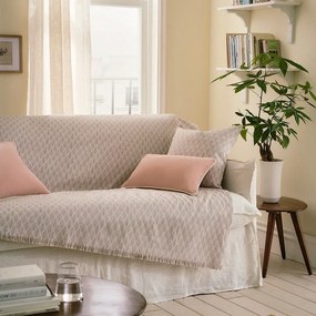 Ριχτάρι Fianna 328/17 Dawn Pink Gofis Home Three-Seater 180x310cm Βαμβάκι-Πολυέστερ