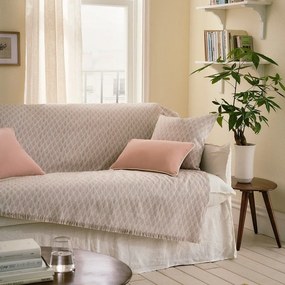 Ριχτάρι Fianna 328/17 Dawn Pink Gofis Home Three-Seater 180x310cm Cotton-Polyester