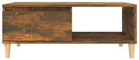 vidaXL Τραπεζάκι Σαλονιού Καπνιστή Δρυς 90x50x36,5 εκ. Επεξεργ. Ξύλο