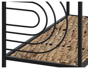 Ράφια Home ESPRIT Μαύρο Μέταλλο ίνα 50 x 25 x 88 cm