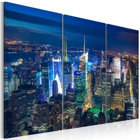 Πίνακας - Bird´s eye view of New York City by night  120x80