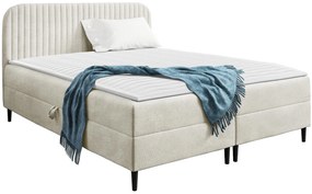 Επενδυμένο κρεβάτι Box Best I-Krem-180 x 200