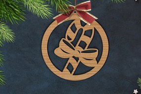 Intra απο ξύλο plywood 3mm-4mm πάχος Χριστουγεννιάτικη μπαλίτσα καραμέλας | Δίασταση 15x15 cm INTRAFABR-76134868