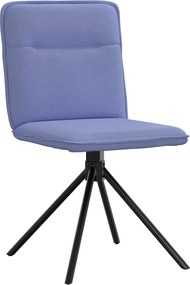 vidaXL Καρέκλες τραπεζαρίας 2 τεμάχια τζιν μπλε ύφασμα