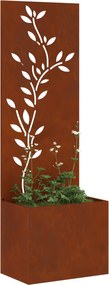 vidaXL Οθόνη Ιδιωτικότητας Κήπου Floral Σκ rusty 50 x 140 cm