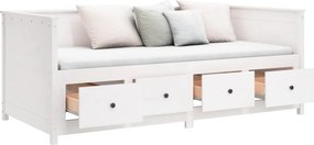vidaXL Καναπές Κρεβάτι Χωρίς Στρώμα Λευκό 90x190 εκ. Μασίφ Ξύλο Πεύκου