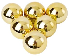 Σετ Χριστουγεννιάτικες μπάλες - 8cm - 6pcs - 326086 - Gold-326086_GOLD