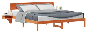 vidaXL Σκελετός Κρεβατιού Καφέ κεριού 200 x 200 cm Μασίφ ξύλο πεύκου