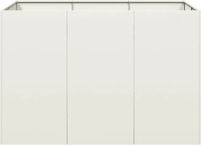 vidaXL Ζαρντινιέρα Λευκή 120x80x80 εκ. από Χάλυβα