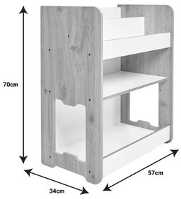 Ραφιέρα Seagull λευκό mdf 57x34x70εκ