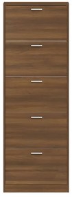 vidaXL Παπουτσοθήκη Καφέ Δρυς 59x17x169 εκ. από Επεξεργασμένο Ξύλο