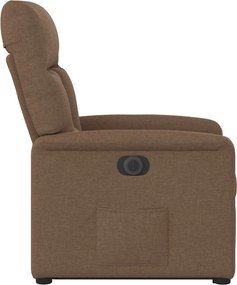 vidaXL Πολυθρόνα Ηλεκτρική Ανακλινόμενη Ανύψωση Σκ. Καφέ Υφασμάτινη