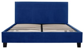 ΚΡΕΒΑΤΙ BECCA ΑΠΟ ΒΕΛΟΥΔΟ ΜΠΛΕ HM553.18 ΓΙΑ ΣΤΡΩΜΑ 150x200 εκ.